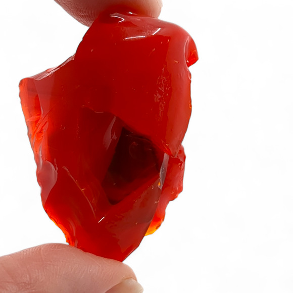 Amberina and Ruby Swirl Slag Art Glass Cullet #4S54 - Picture 5 of 6